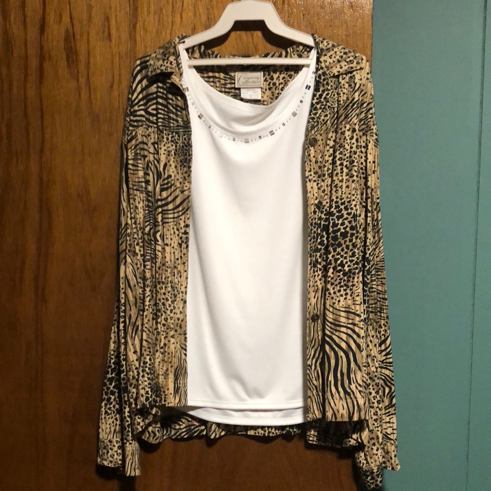 Long sleeve blouse with tank